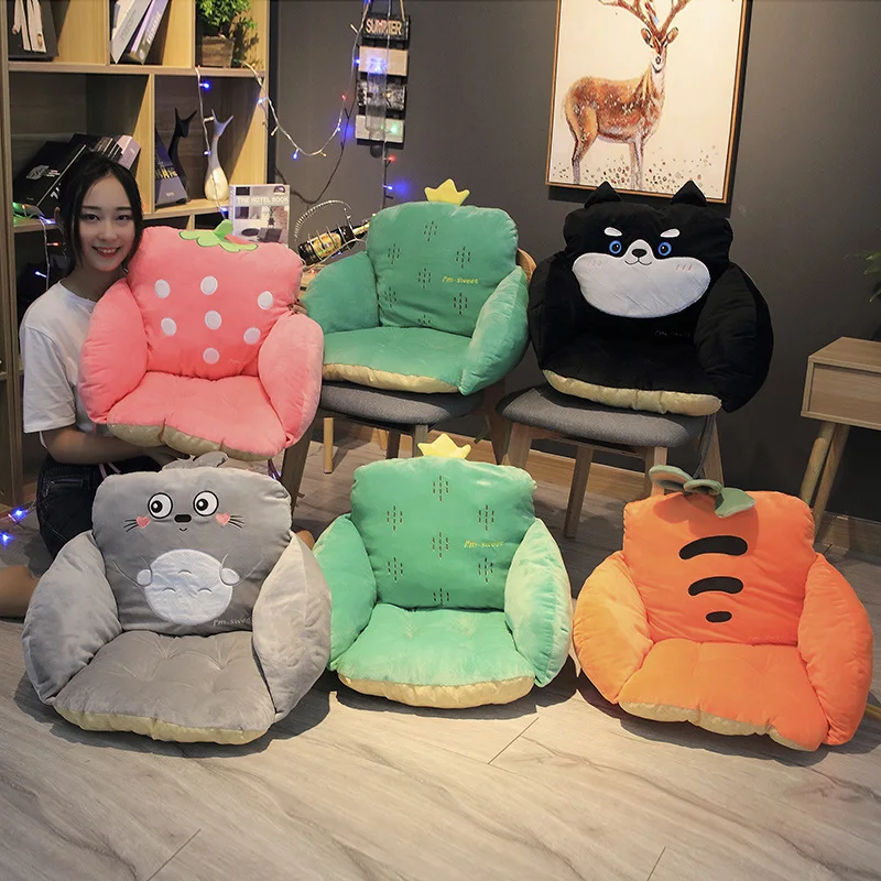 Cartoon Design Animal Fruit Shape Learning Sofa Chair Children Baby Sitting Sofa Cushion Plush