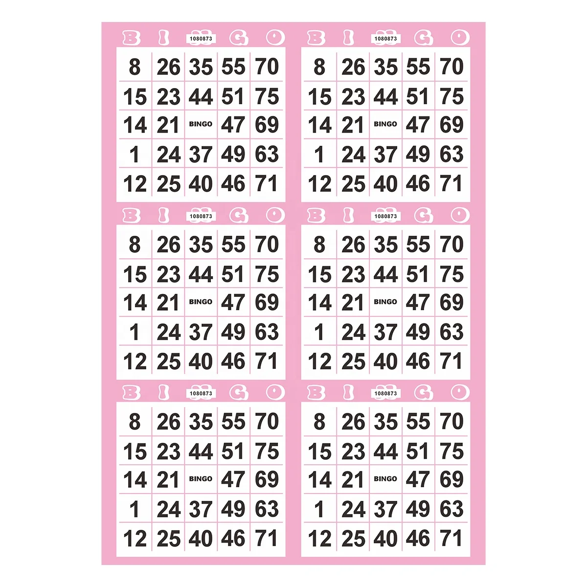 Tarjetas De Juego De Papel De Bingo - 4 Tarjetas - 10 Hojas | Envío Gratis