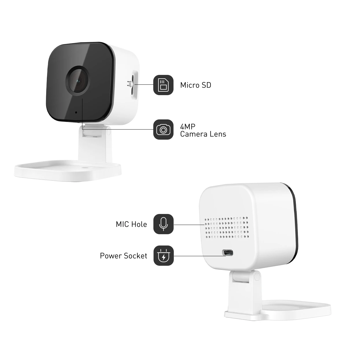 2mp indoor ptz wifi security camera hd cctv with night vision alarm storage motion detection tf card cloud614-71