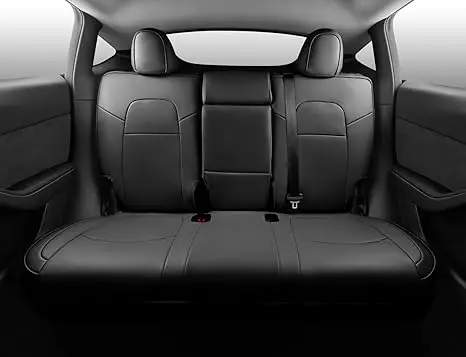 MeeKooMay Custom Waterproof Nappa Leather Seat Cover Full Set For Tesla Model 3 2024-2025 (Non-Performance) – Black & White