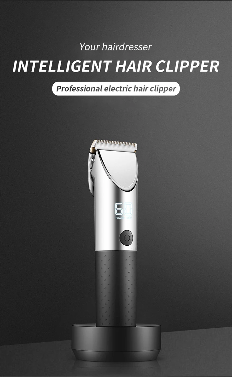 Professional Hair Clippers Lcd Cordless Hair Trimmer For Men Hair Cutter Machine