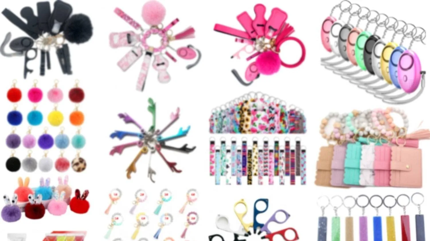 Wholesale Promotional Self Defense Keychain Set Accessories Supplies