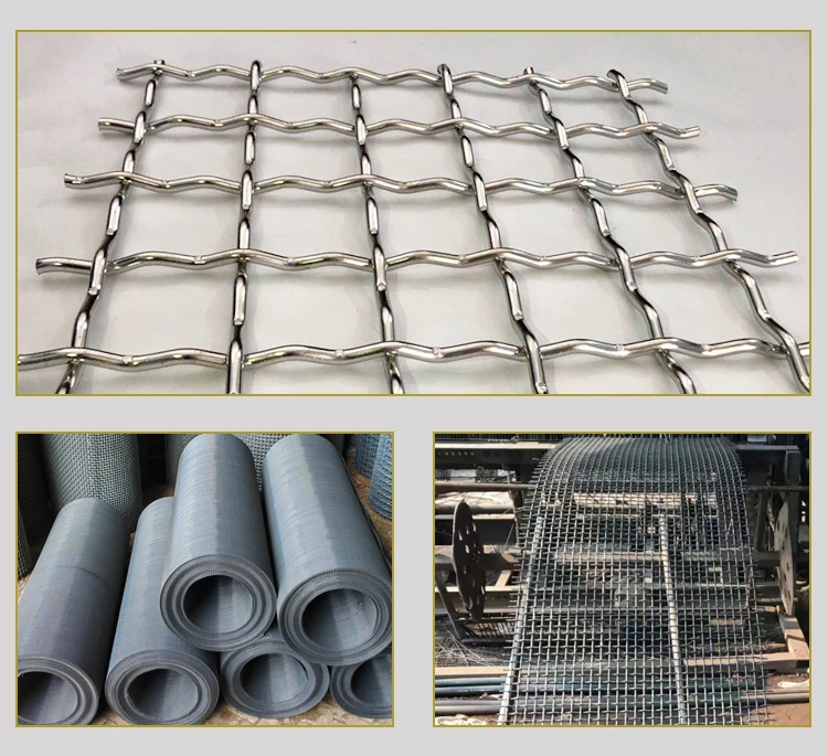Heavy-Duty Decorative Crimped Stainless Steel Wire Mesh Woven Plain ...