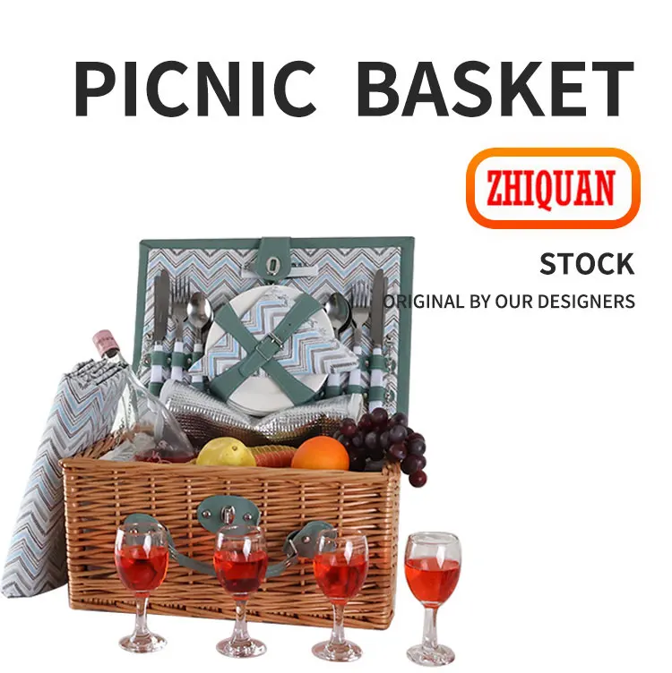 Willow Picnic Hamper Bulk Shopping Insulated Cooler Collapsible