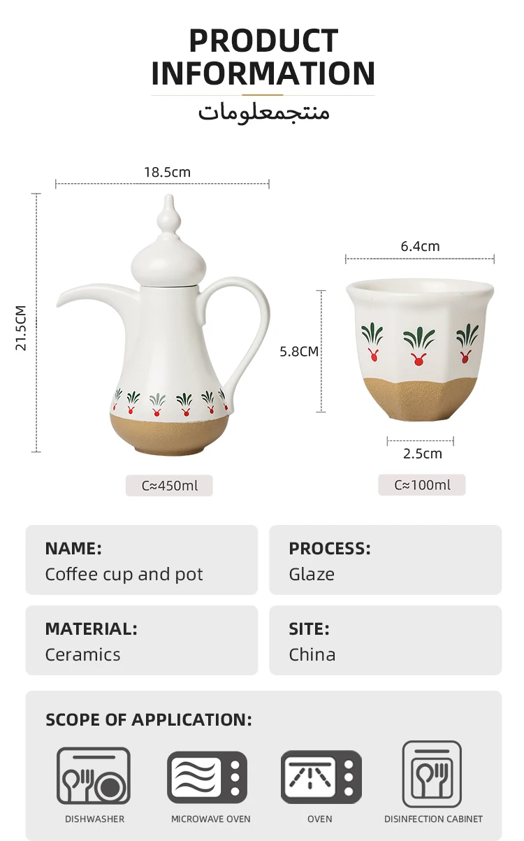 Ceramic Dallah Pot Detail