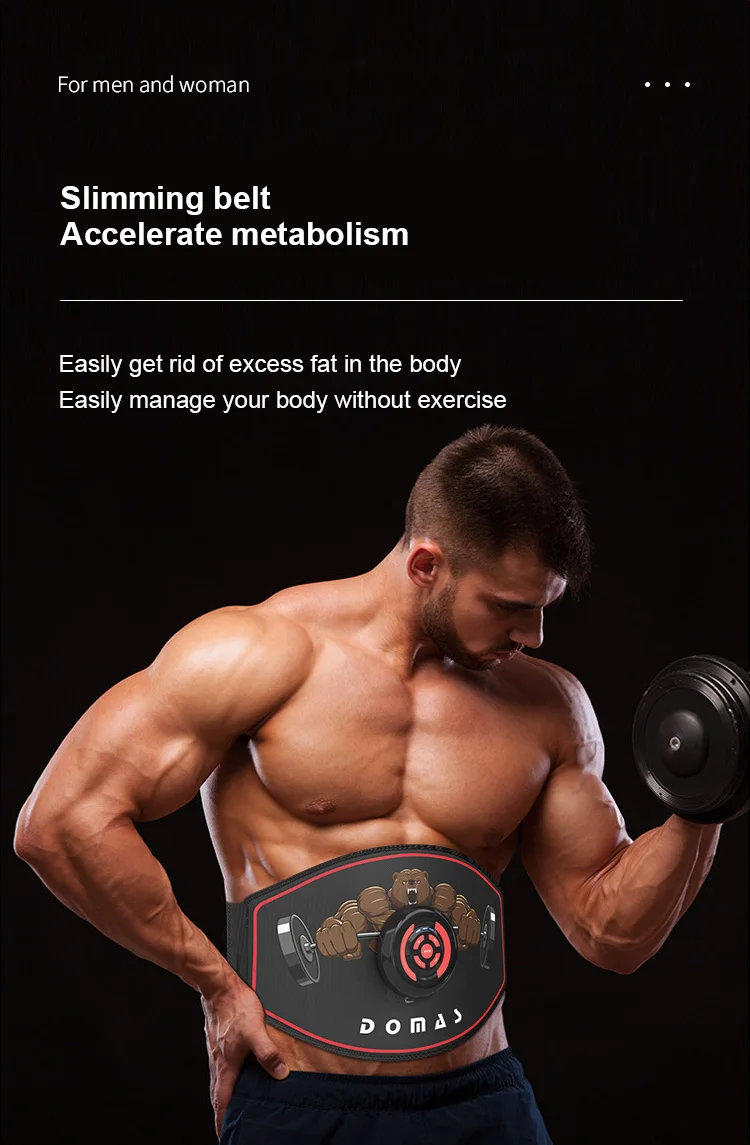 Domas Ems Muscle Stimulator Weight Loss Waist Belt Abdominal Massage