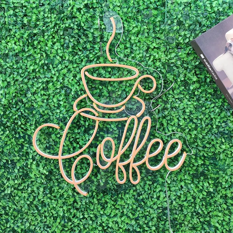 product kitchen decor coffee sign custom neon shop cafe bar home room wall decor club store restaurant cup signage-1