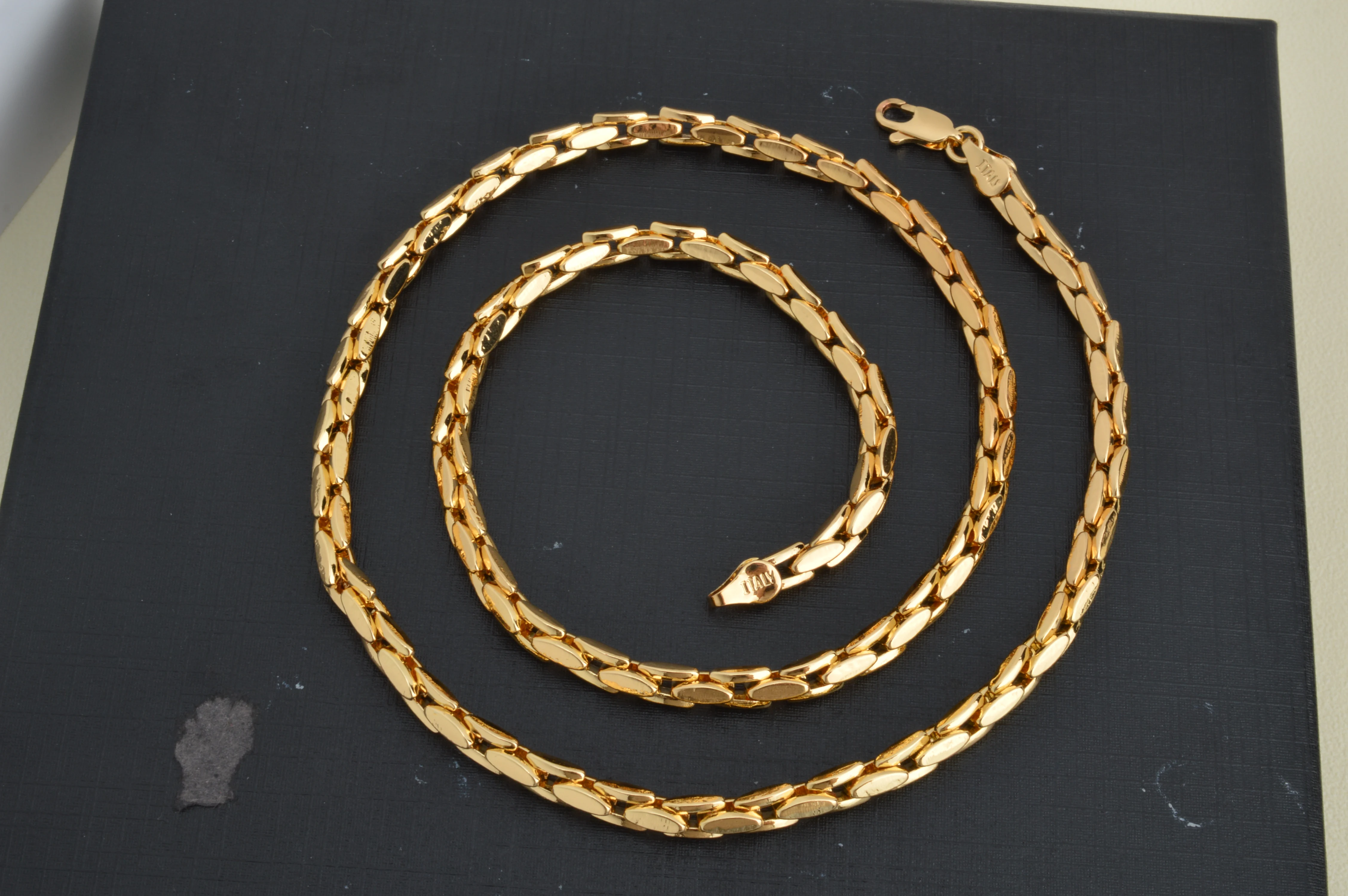Catena Ancorata Rotonda In Oro 750 Bianco Collana, 70Cm