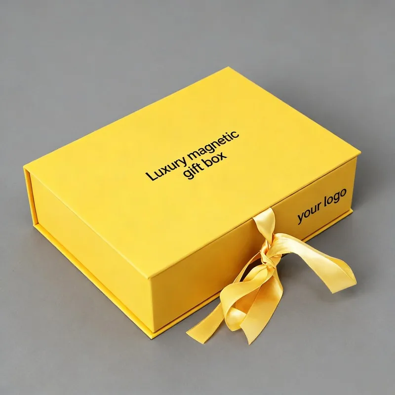 Luksuzna žuta magnetna reciklirana čvrsta papirna kutija za osobno korištenje Perika kozmetika Eterična ulja Akcesoriji Krema za lice
