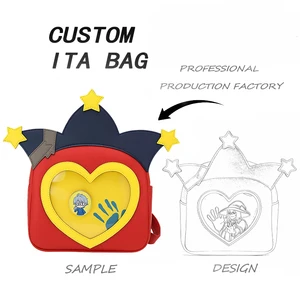 Custom Cute Ita Bag Manufacturer PU Leather Kawaii Pin Display Bow Ita Shoulder Bag