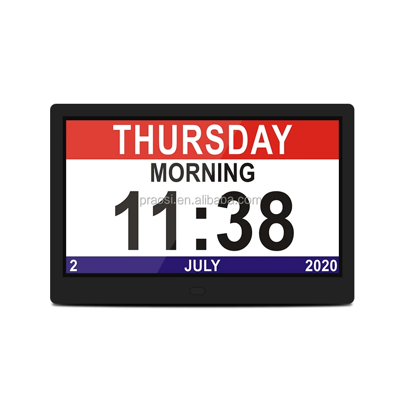 Оптовая продажа, 10,1 дюймовый ЖК-экран, цифровые настольные часы, димантин клок с несколькими языками