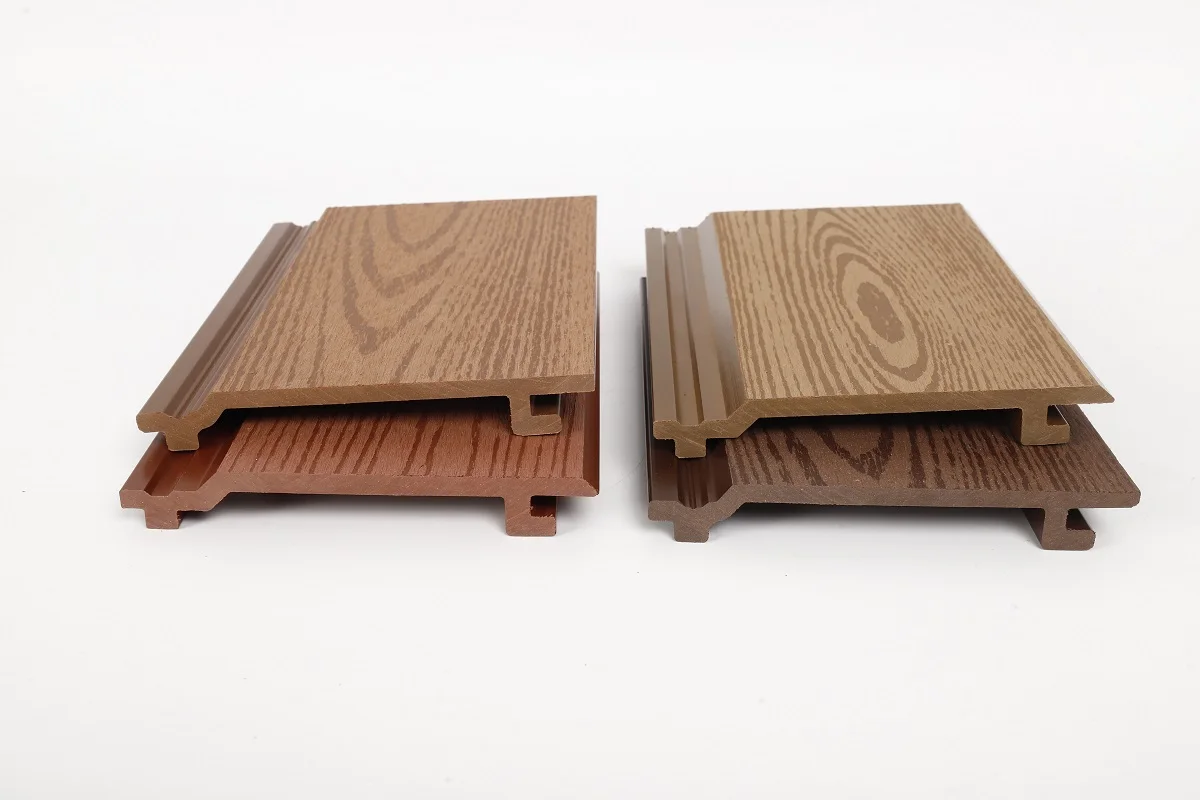 External Wood Grain Composite WPC Plank Exterior Wall Panel Outdoor Exterior Waterproof Cladding