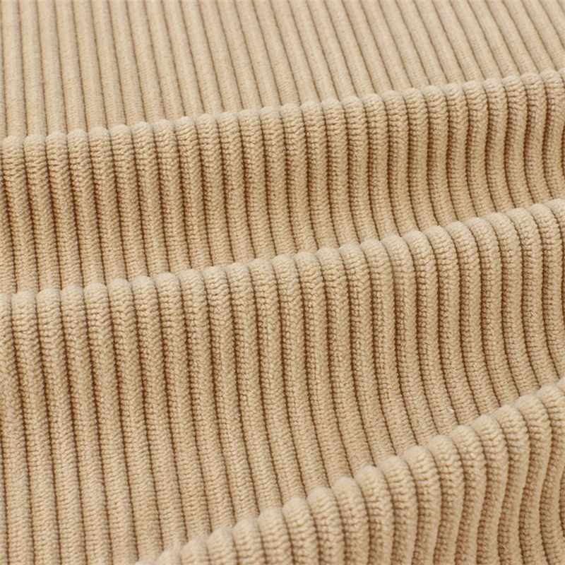 Hot sale Dyed warp knitted 100%polyester 280gsm 6W corduroy fabric for trousers pants jacket garment