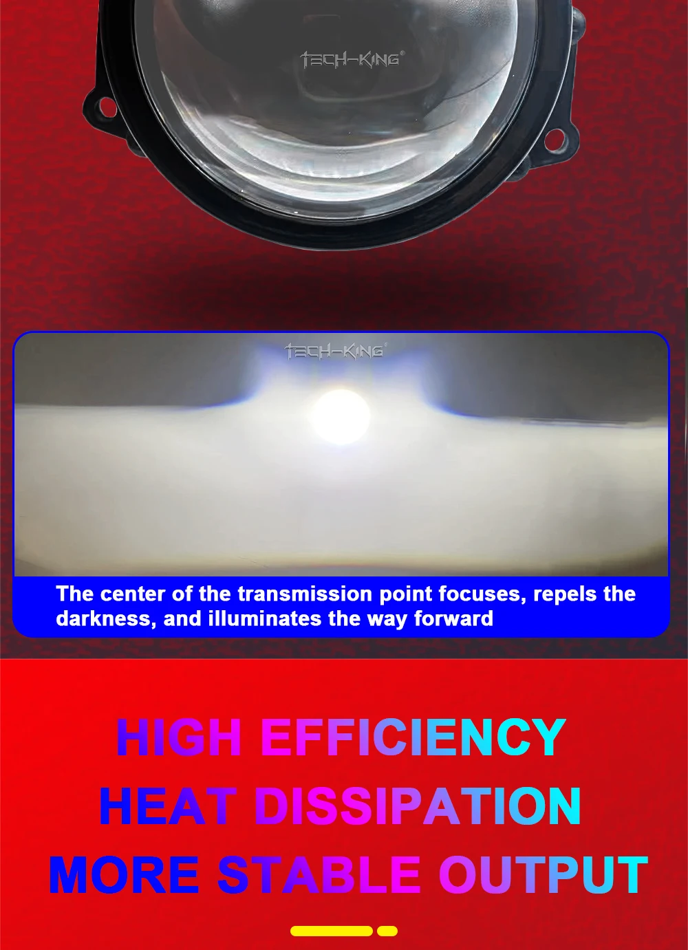 Car vw polo projector headlight 3 inches near and far light 140w 6000K car 12V led lens double light cup Projector headlights