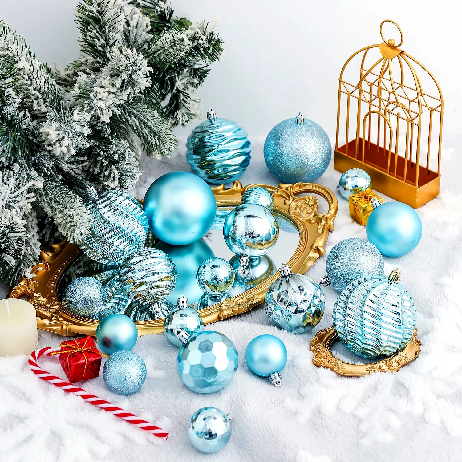 Wholesale Factory Direct Sale Cheap Round Plastic Christmas Plain Ball for Holiday Party Christmas Tree Hanging Pendant