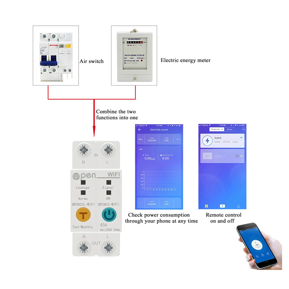 Colorway WiFi Smart Plug, Timer, Energy monitoring - White 