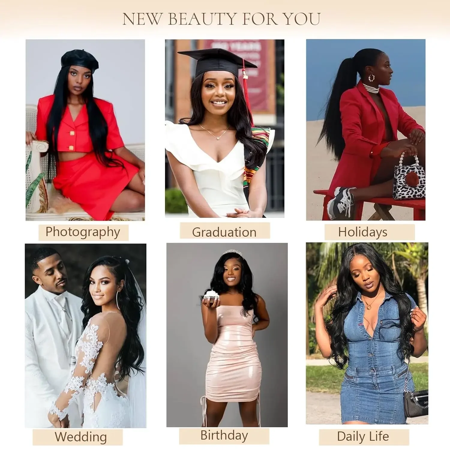 Kinky Straight Tape in Human Hair Extensions Seamless PU Skin Weft 1B_voghion.com