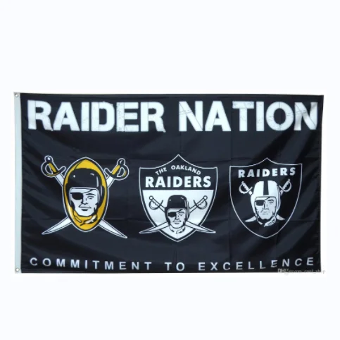 Los Angeles Raider Nation 3x5ft Flag Banner LA Oakland Raiders NFL