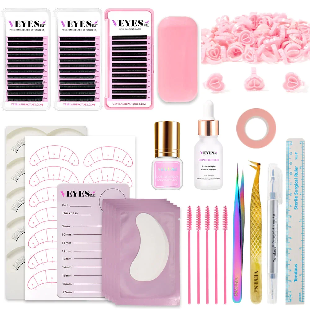 Veyes Wholesale Lash Tech Supplies Individual Diy Lash Training Kit Set ...