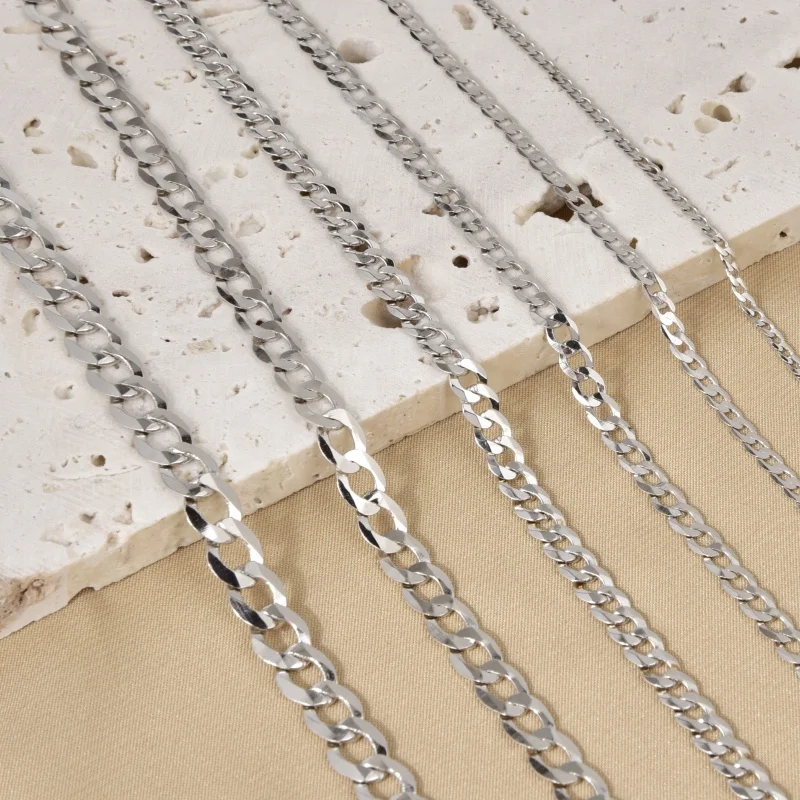 Collana In Oro 18k, Catena Da Uomo, Cubana, Oro, 1,5 Mm, Catena A Maglie Sottili In Acciaio Inossidabile, 18", 20", 22", Per Uomo E Donna, Gioielli Da Uomo - Di Twistedpendant - Italia - Foto 2