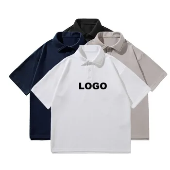 Factory Cotton Custom Embroidery Logo Men's Polo Shirts Casual Brand Sportswear Polos Home Fashion Male Tops