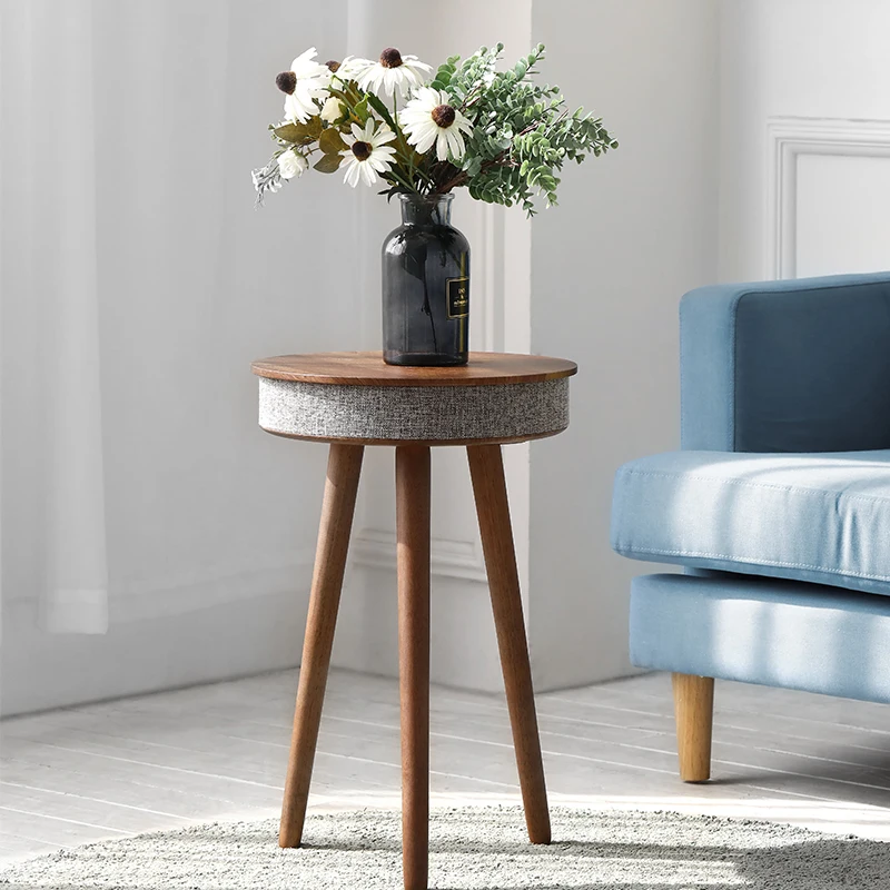 Modern European Coffee Table with Bluetooth Speaker Wireless Charger