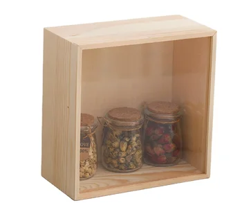 Wooden Acrylic Cover Plate Gift Box, Souvenir Wooden Box Storage Box, Cosmetics and Sundries Classification Desktop Storage Box