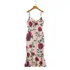 robe à bretelles rose