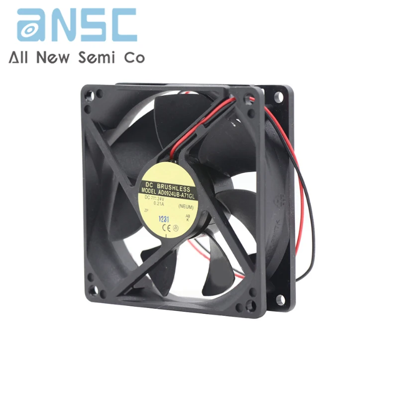 Original Axial flow fan AD0924UB-A71GL(NEUM)  92*92*25mm 24V Double ball frequency converter ventilation cooling cooling fan