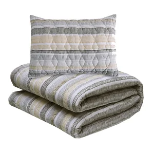 The Latest Top Quality Luxury Seersucker Pillow Bedspread Sheet Household Bedding Set