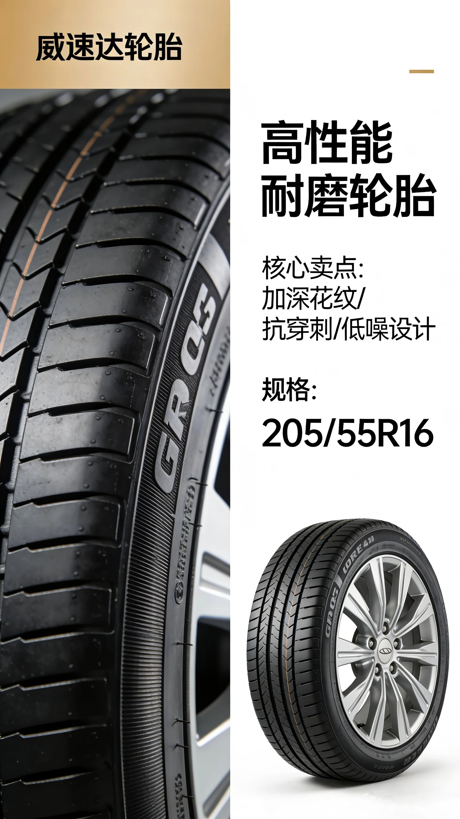 VINMAX New 235/40ZR18 95W ACTIVE V02 Radial Non-Runflat Passenger