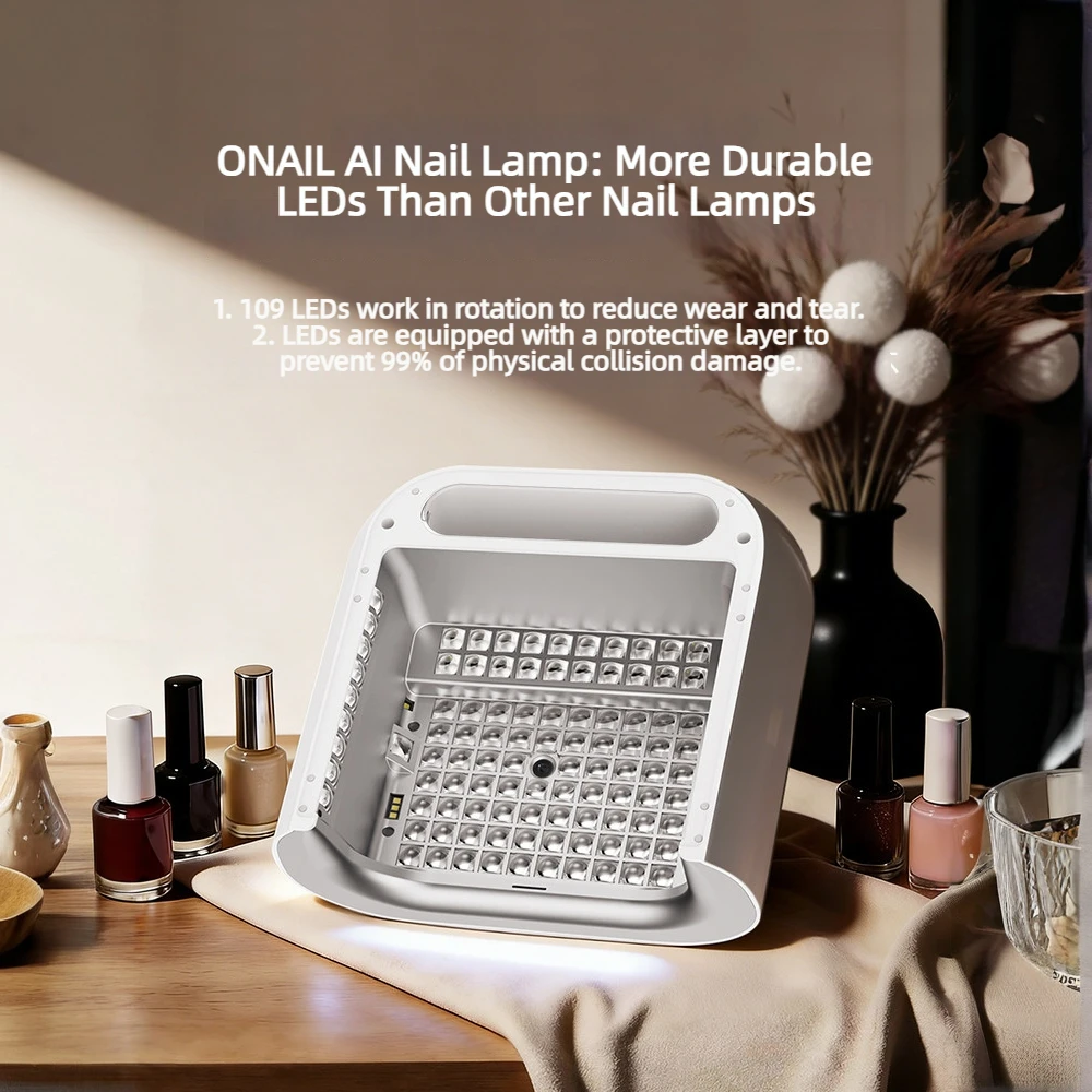 2026 Newest ONAIL AI Smart Sensor UV LED Lamp Full English UI Skin
