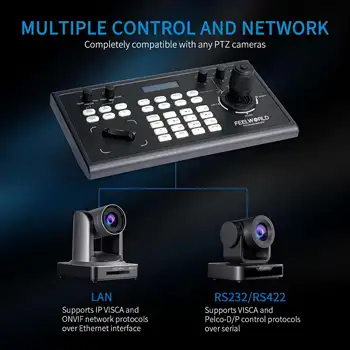 FEELWORLD KBC10 PTZ Camera Controller with Joystick OEM Factory Direct Supply for Live Streaming Church Monitoring detail image