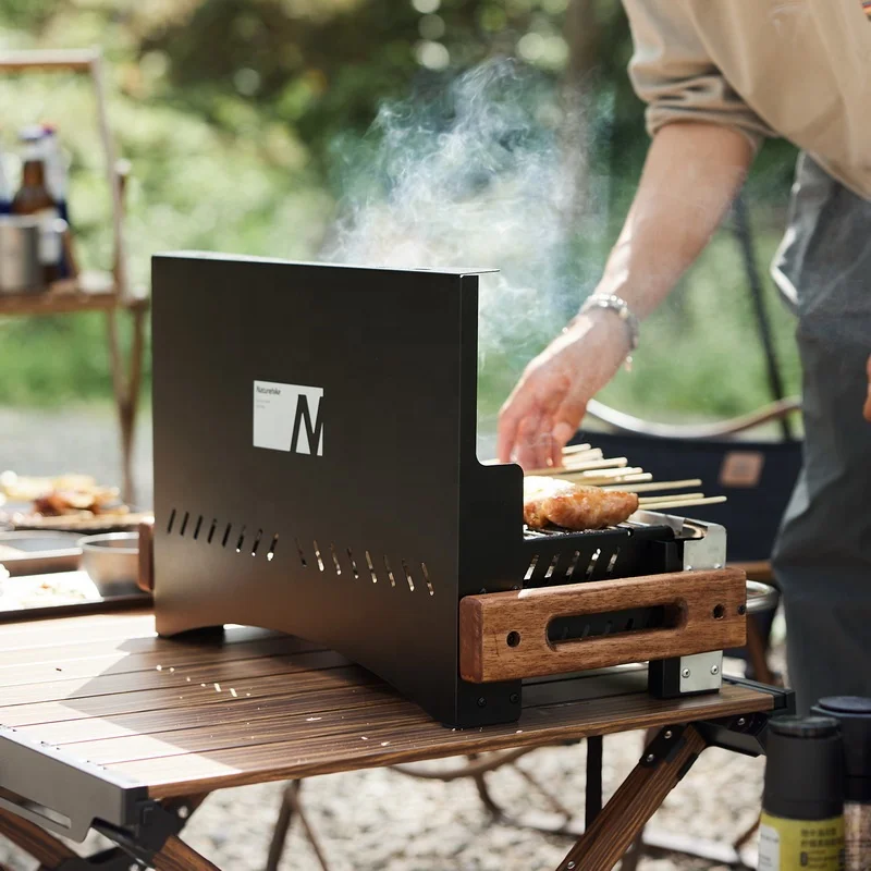 Naturehike Bordplade Rejsegrill Udendørs Camping Grill Bærbar Kul Rotisserie Komfur