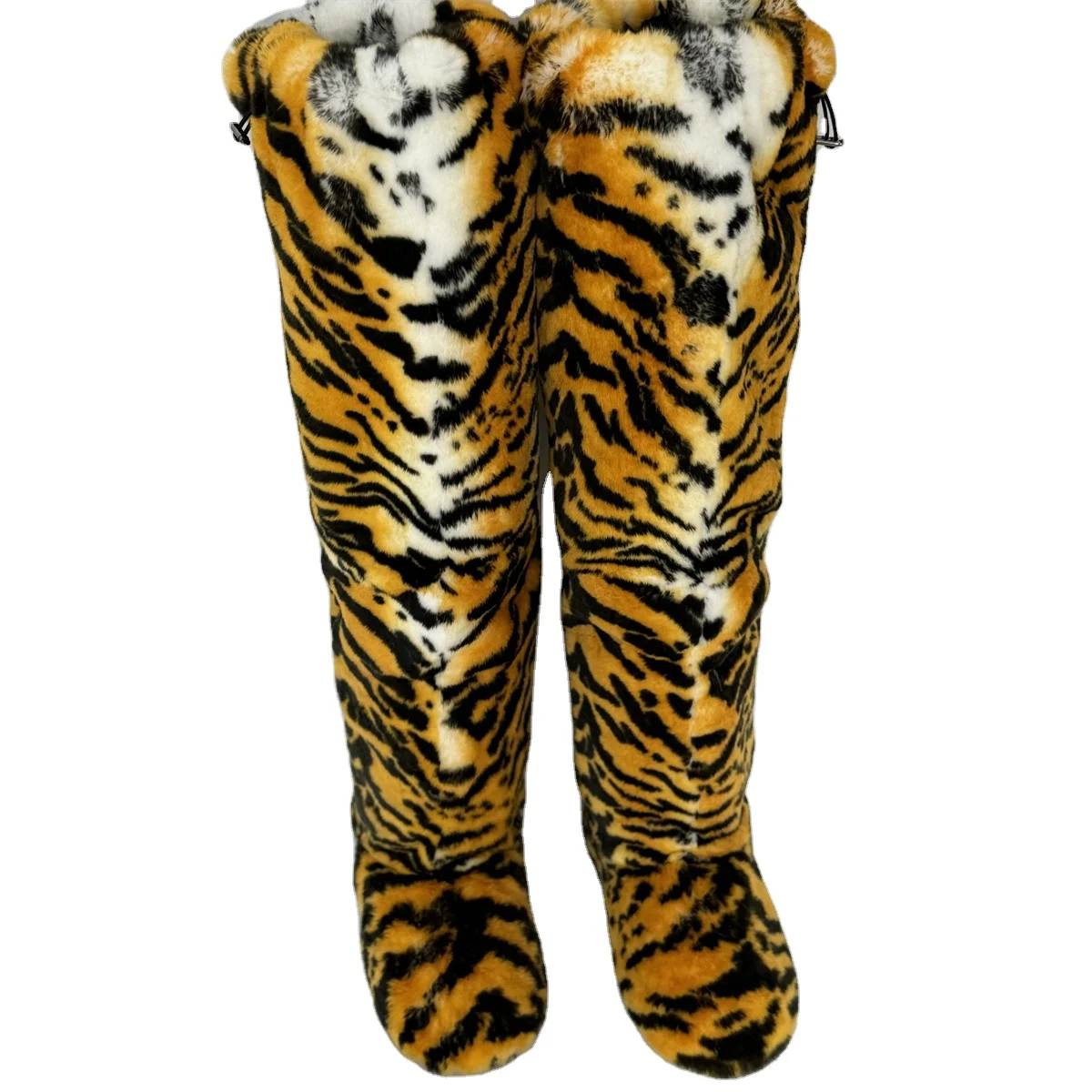 72 cm Factory Direct Sale Adjustable Real Rex Rabbit Fur Women Over the Knee High Snow Boots