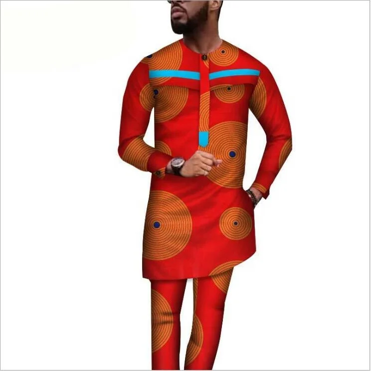 Dashiki africano para hombres, conjunto de Top y pantalones