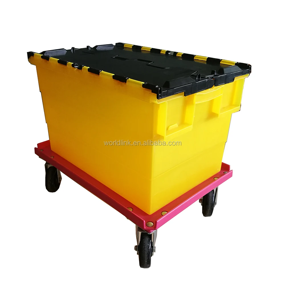 Heavy Duty Stackable 4 Wheels ABS Dolly Transport Plastic Tire Dolly