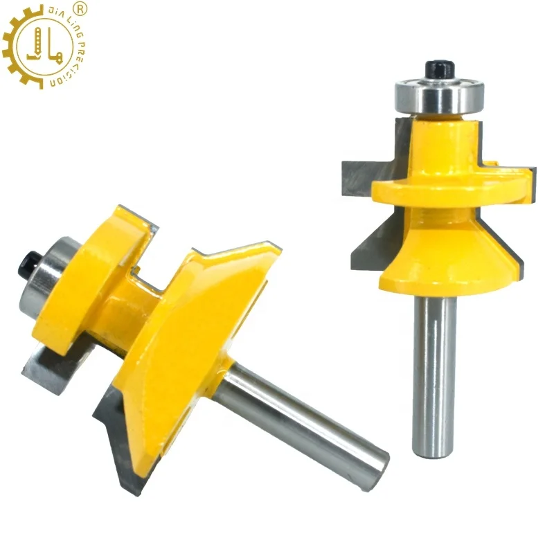 8mm Shank Vnotch Tongue And Groove Flooring Router Bit Set With Edge