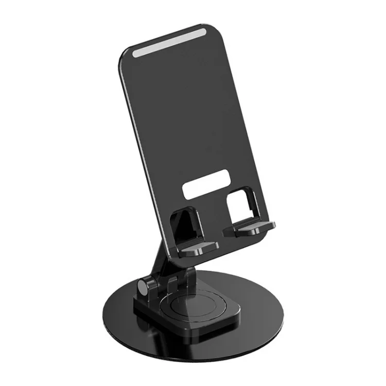 360 Degrees Rotated Lazy Bracket Height Adjustable Metal Base Lifting Folding 2 in 1 Phone and Tablet Holder for ipad