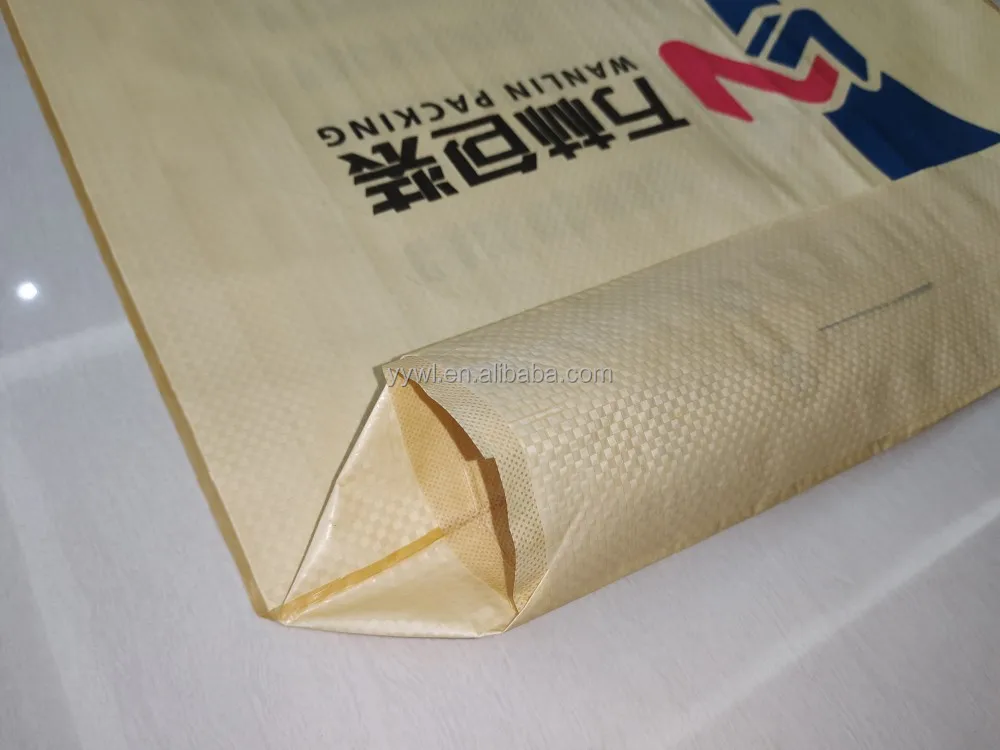 25kg 40kg 50kg Mortar Packaging Bag PP Block Bottom Bag with Self-closing Valve for Cement Mortar Plaster Gypsum Powder