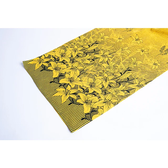 
30S 100% вискоза хлопковая ткань с цветочным принтом лилии лаванды 