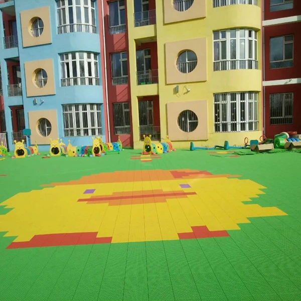 High Quality Soft PP Outdoor Kindergarten Flooring Plastic Floor Tiles for Kindergarten/kids Playground