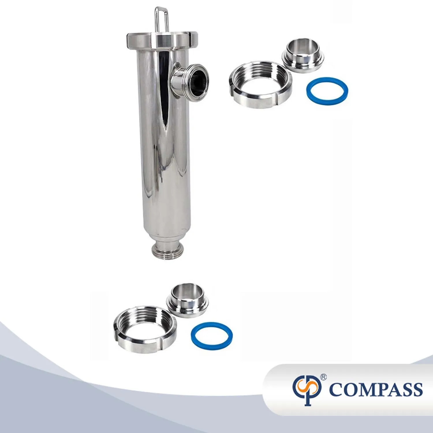 2 Inch Mirror Polish Straight Strainer Beverage Food Sanitary Stainless Steel Filter Beer Thread Angle Type Strainer