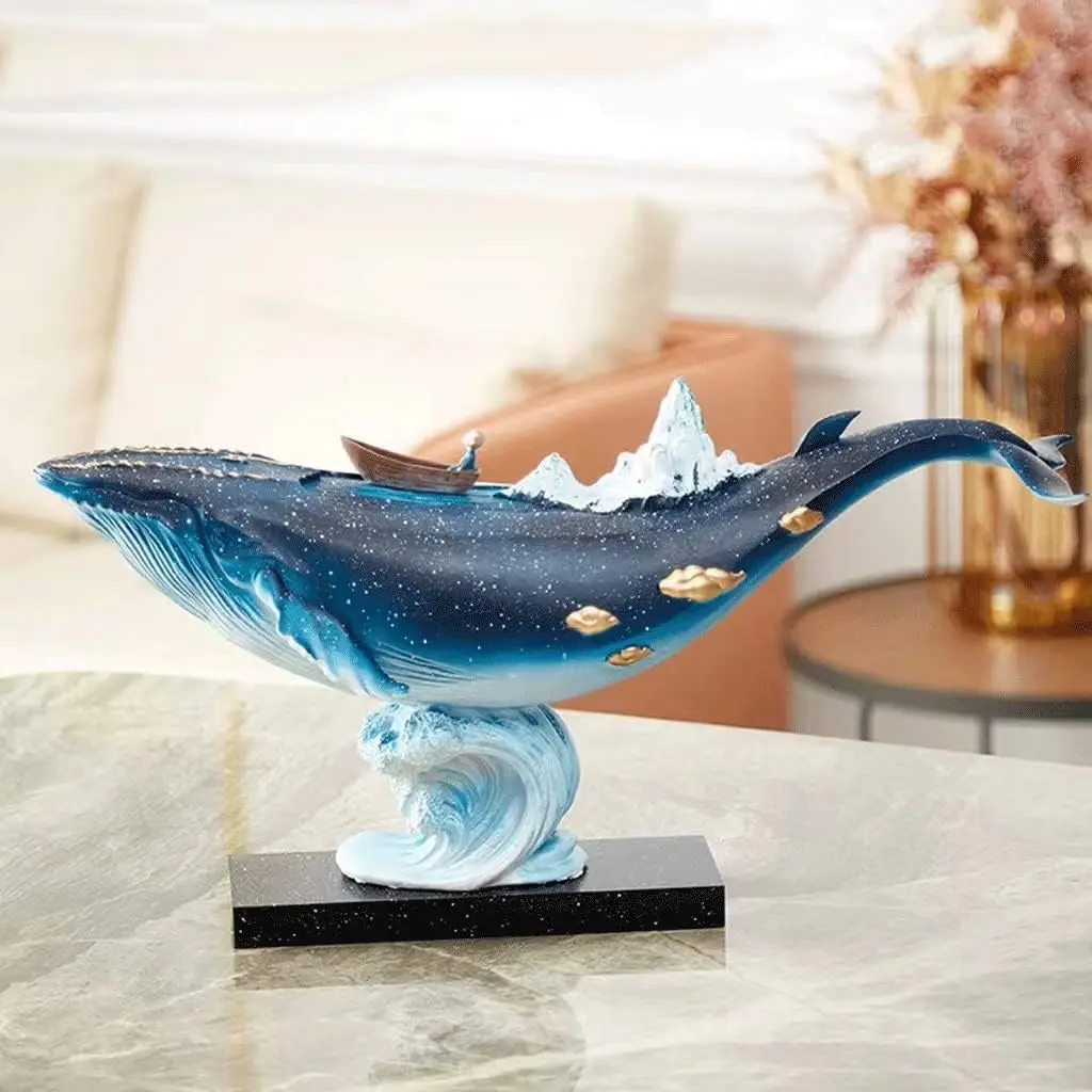 Customizable Chandelier Whale Decoration Entrance TV Cabinet Living Room Home Art Decoration Housewarming Gift Home Decor