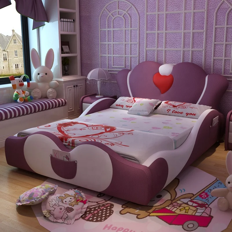 Детская двухъярусная кровать розового цвета для спальни CB02