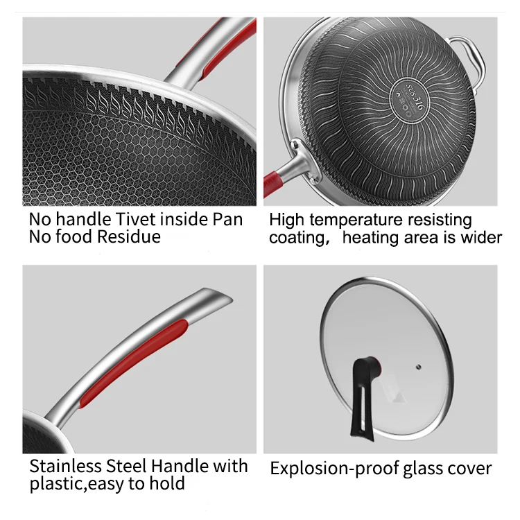 German Healthiest Eco Pan 3ply Stainless Steel Cookware Set Nonstick