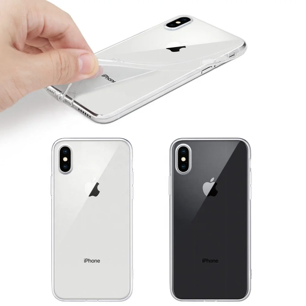 For iPhone 11 12 13 14 15 16 17 Pro Max Case Slim Clear Soft TPU Cover  Support Wireless Charging for iPhone X XR XS Plus