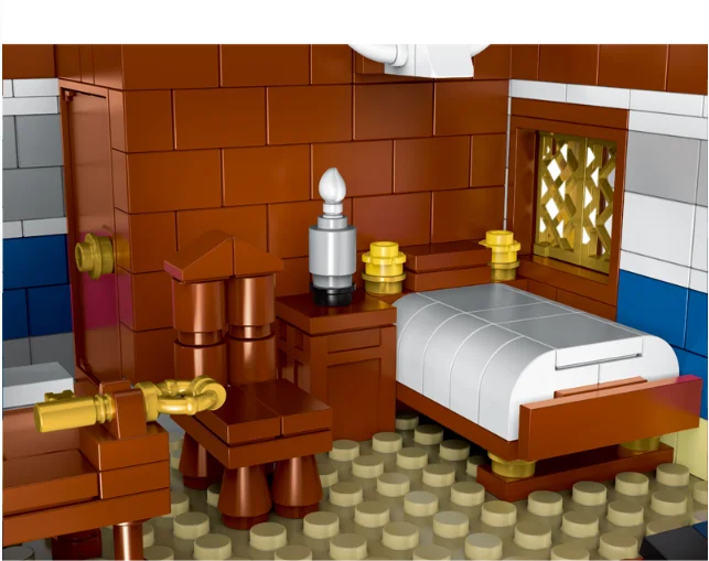 Mork 033002 Build Moc Building Block House Medieval Tavern Build Toy Brick House Blocks Toy for Kids