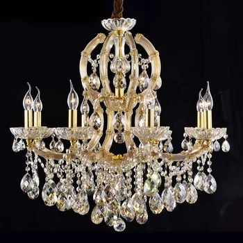 High Quality Maria Theresa Hanging Ceiling Crystal Glass Chandelier Pendant Lights Luxury Decorative Lighting for Living Room