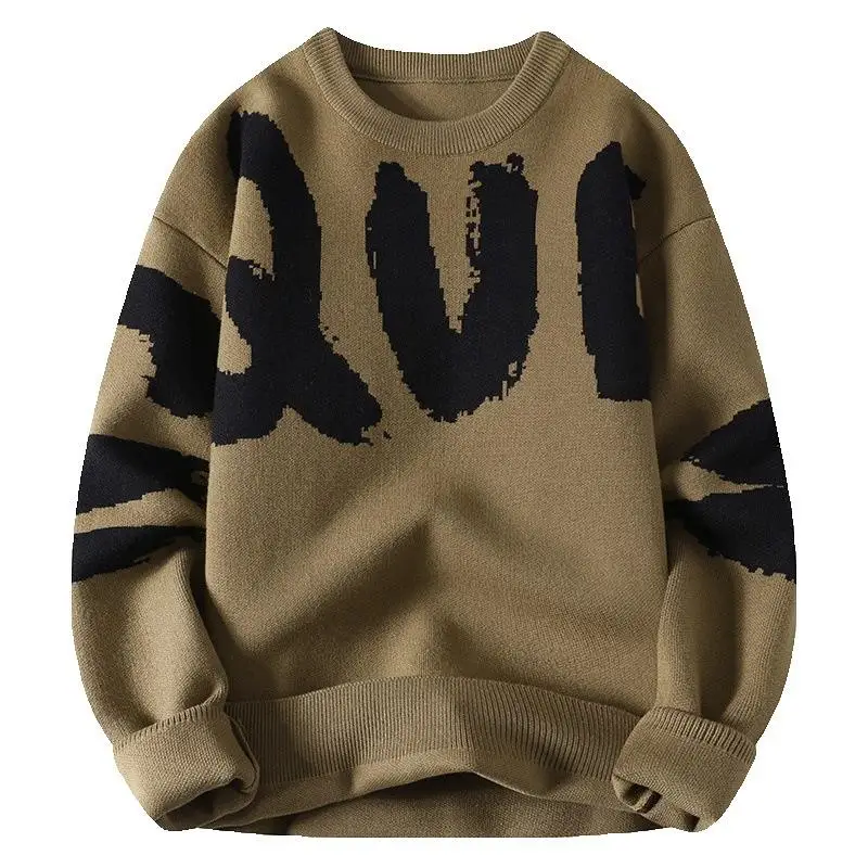 Custom Logo Fashion Long Sleeve Knitwear Sweaters Cotton Pullover ...